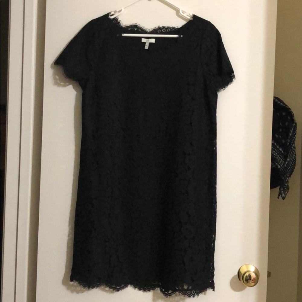 Joie black dress with lace detail - size Medium